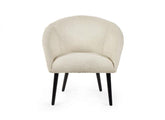 Amari Ivory Boucle Chair - front